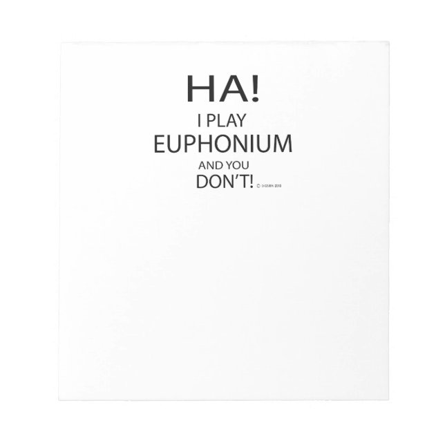Ha Euphonium Notepad (Front)