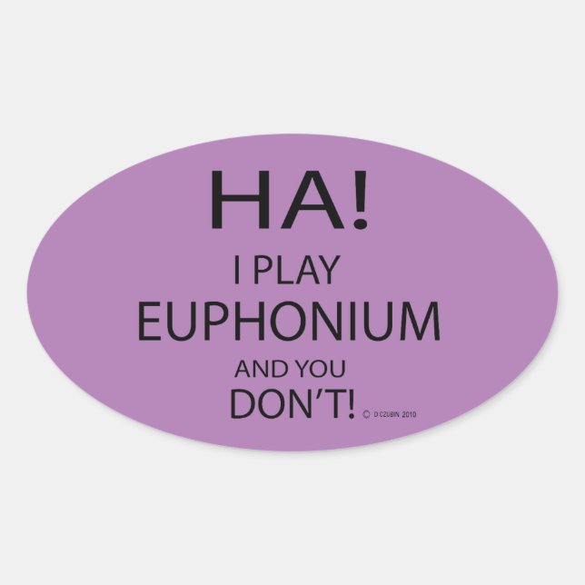 Ha Euphonium Oval Sticker (Front)