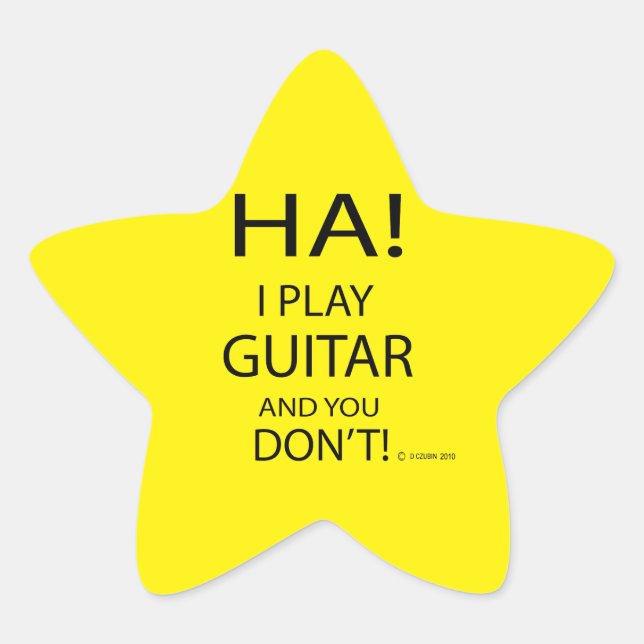 Ha Guitar Star Sticker (Front)