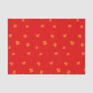 "Ha Ha" Humourous Chinese Laughing Red & Gold Tissue Paper