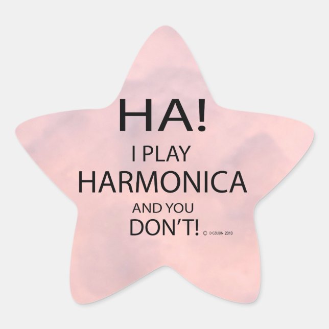 Ha Harmonica Star Sticker (Front)
