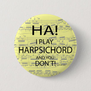 Ha Harpsichord 6 Cm Round Badge