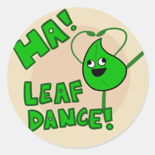 "Ha! Leaf Dance" sticker