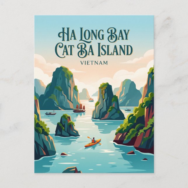 Ha Long Bay Cat Ba Island Vietnam Postcard (Front)