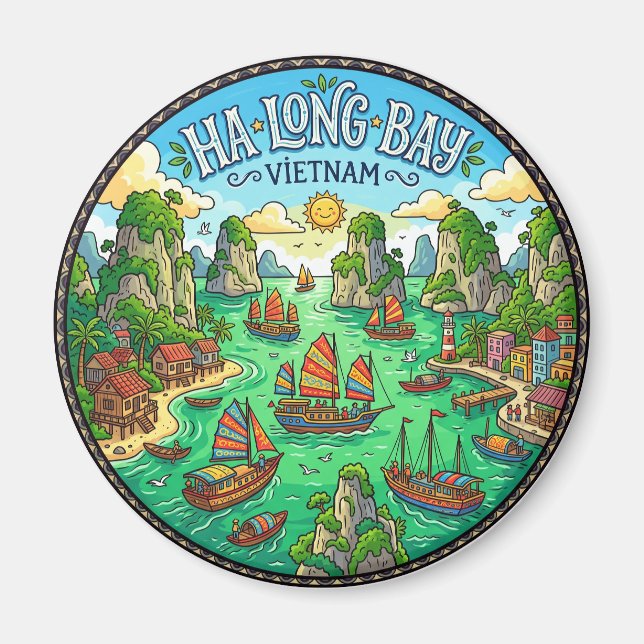 Ha Long Bay Vietnam Magnet (Front)