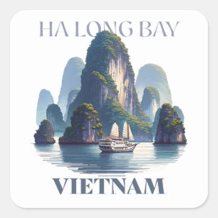 Ha Long Bay Vietnam Square Sticker