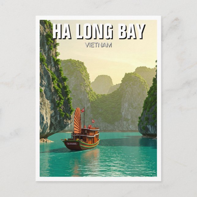 Ha Long Bay Vietnam Travel Postcard (Front)