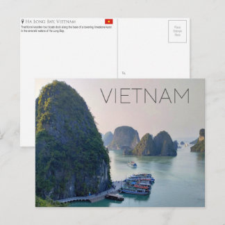 Ha Long Bay, Vietnam Travel Postcard