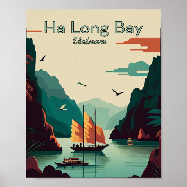 Ha Long Bay Vietnam Travel Poster (Front)