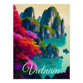 Ha Long Bay Vietnam Travel Poster