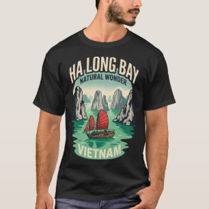 Ha Long Bay Vietnam Vintage Travel Poster Retro 70 T-Shirt