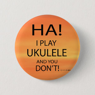 Ha Ukulele 6 Cm Round Badge
