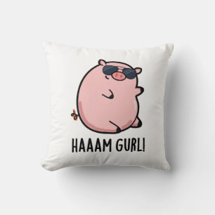 Haaam Gurl Cute Pig Pun Cushion