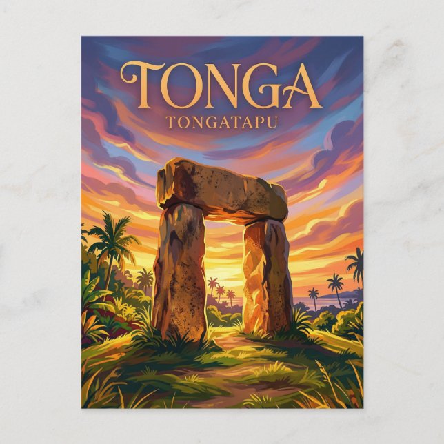 Ha'amonga 'a Maui Tonga Postcard (Front)