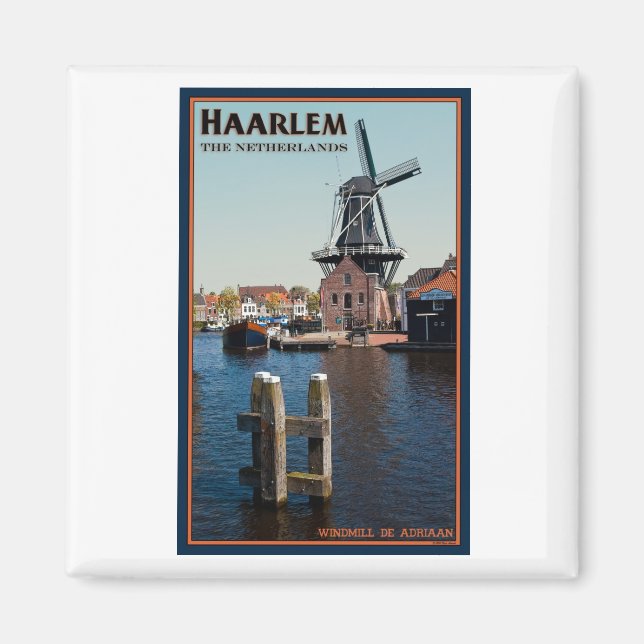 Haarlem - Adriaan Windmill Magnet (Front)