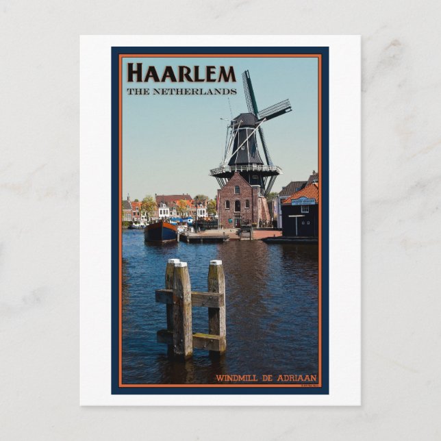 Haarlem - Adriaan Windmill Postcard (Front)