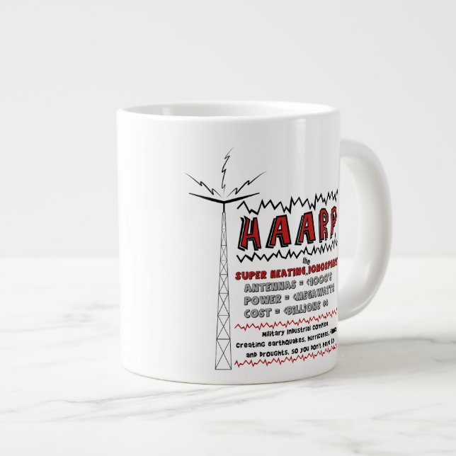 HAARP super heating the ionosphere Large Coffee Mug (Front Right)