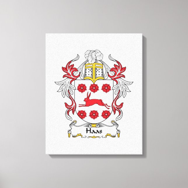 Haas Family Crest Canvas Print (Front)