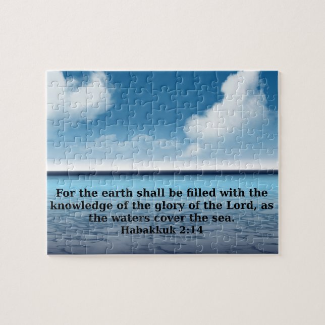 Habakkuk 214 bible verse quote jigsaw puzzle (Horizontal)