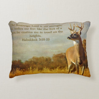 Habakkuk 3:18 Inspirational Decorative Cushion