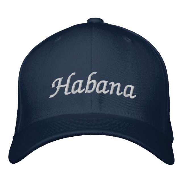 Habana Blue Embroidered Hat (Front)