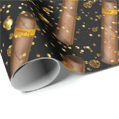 Habana Cigar Luxury Vip Cuban Gold Wrapping Paper (Roll Corner)