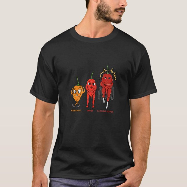 Habanero Chilli Ghost Chilli Carolina Reaper T-Shirt (Front)