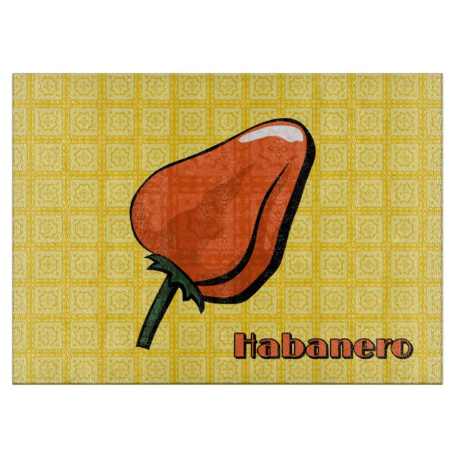 Habanero Chilli Pepper Cutting Board (Front)