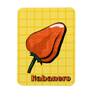 Habanero Chilli Pepper Flexible Magnet