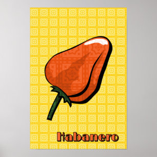 Habanero Chilli Pepper Poster