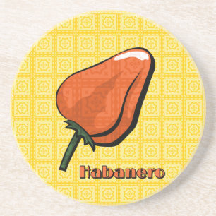 Habanero Chilli Pepper Sandstone Coaster