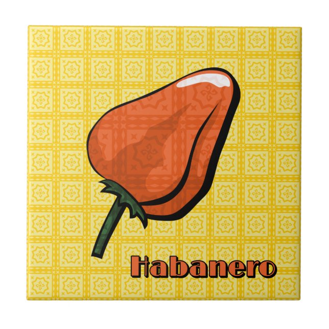 Habanero Chilli Pepper Tile (Front)