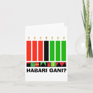 Habari Gani Greeting Card by A. McDaniel