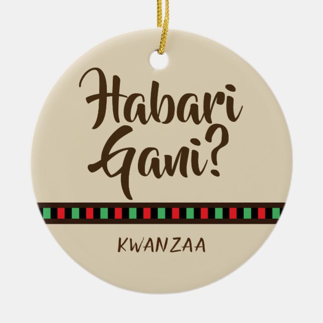 Habari Gani - Kwanzaa items | Ornament (Front)