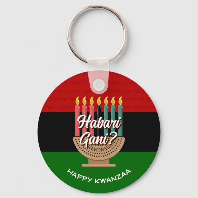 HABARI GANI Kwanzaa Key Ring (Front)
