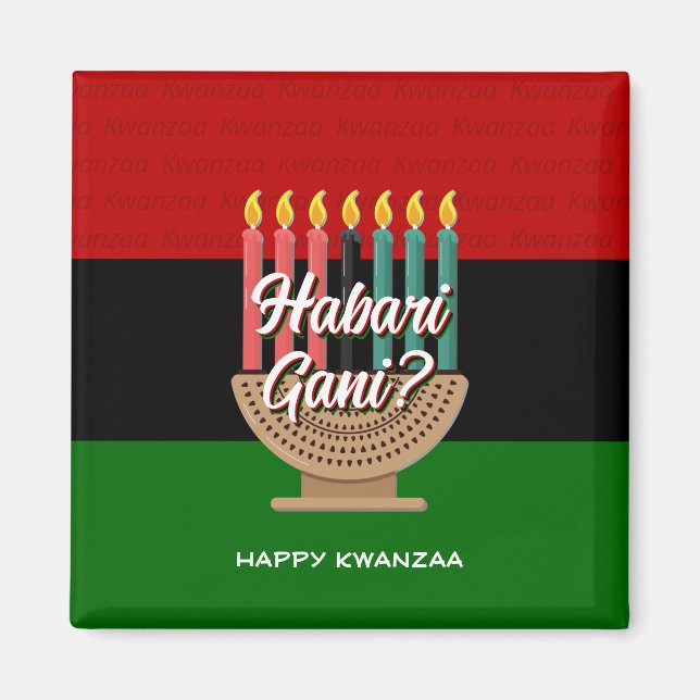 HABARI GANI Kwanzaa Magnet (Front)