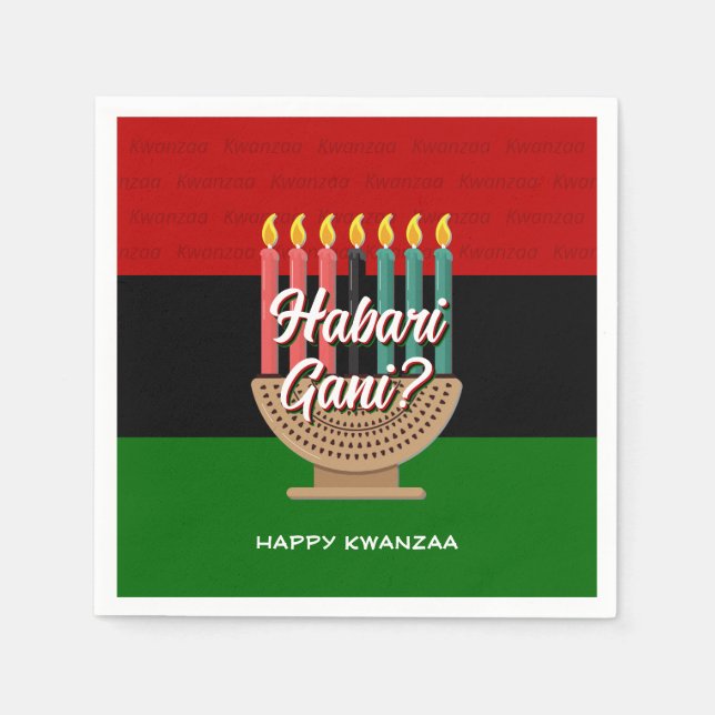 HABARI GANI Kwanzaa Paper Napkin (Front)