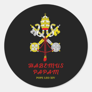 Habemus Papam Catholic Pope Leo Xiv Christian Da P Classic Round Sticker