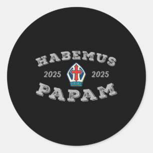 Habemus Papam Pope Election 2025 Leon Xiv Classic Round Sticker