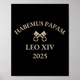 Habemus Papam Pope Leo Xiv 2025 Catholic Poster