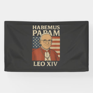 Habemus papam Pope Leo XIV Christian Church Banner