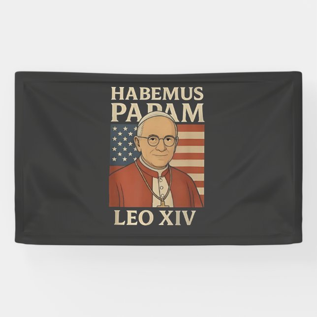 Habemus papam Pope Leo XIV Christian Church  Banner (Horizontal)