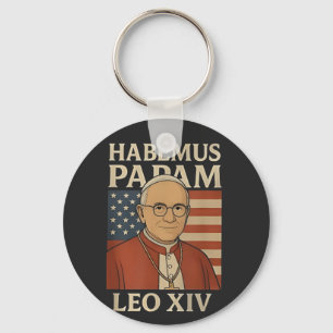 Habemus papam Pope Leo XIV Christian Church  Key Ring
