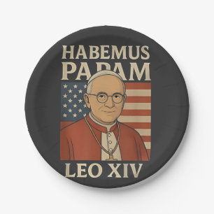 Habemus papam Pope Leo XIV Christian Church  Paper Plate