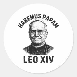 Habemus Papam Pope Leo Xiv  Classic Round Sticker