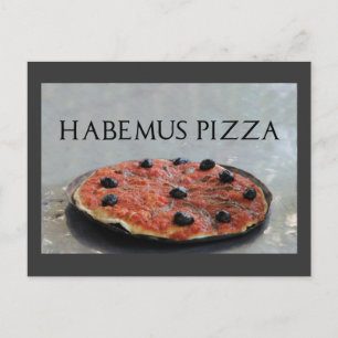 Habemus Pizza Party Invitation Postcard