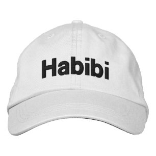 "Habibi" حبيبي one word minimalism Embroidered Hat