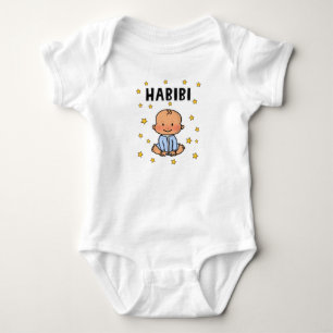 Habibi Baby Boy Blue Bodysuit New baby Arabic