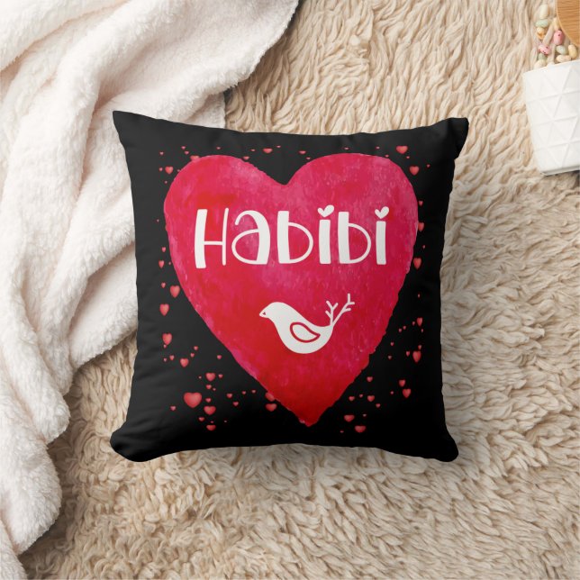 Habibi, heart, my love, arab relative, friend cushion (Blanket)