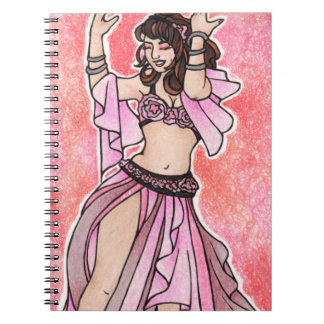Habibi pink belly dancer notebook